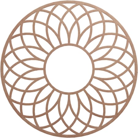 Ekena Millwork Cannes Wood Fretwork Pierced Ceiling Medallion, Wood (Paint Grade), 36"OD x 12 1/4"ID x 3/8"T CMWP36X36X0375CNMF